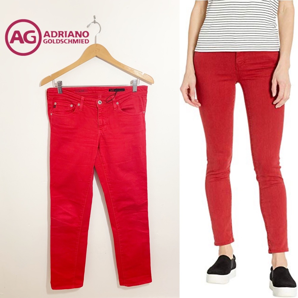 AG Adriano Goldschmted The Stilt Red Jeans 29R